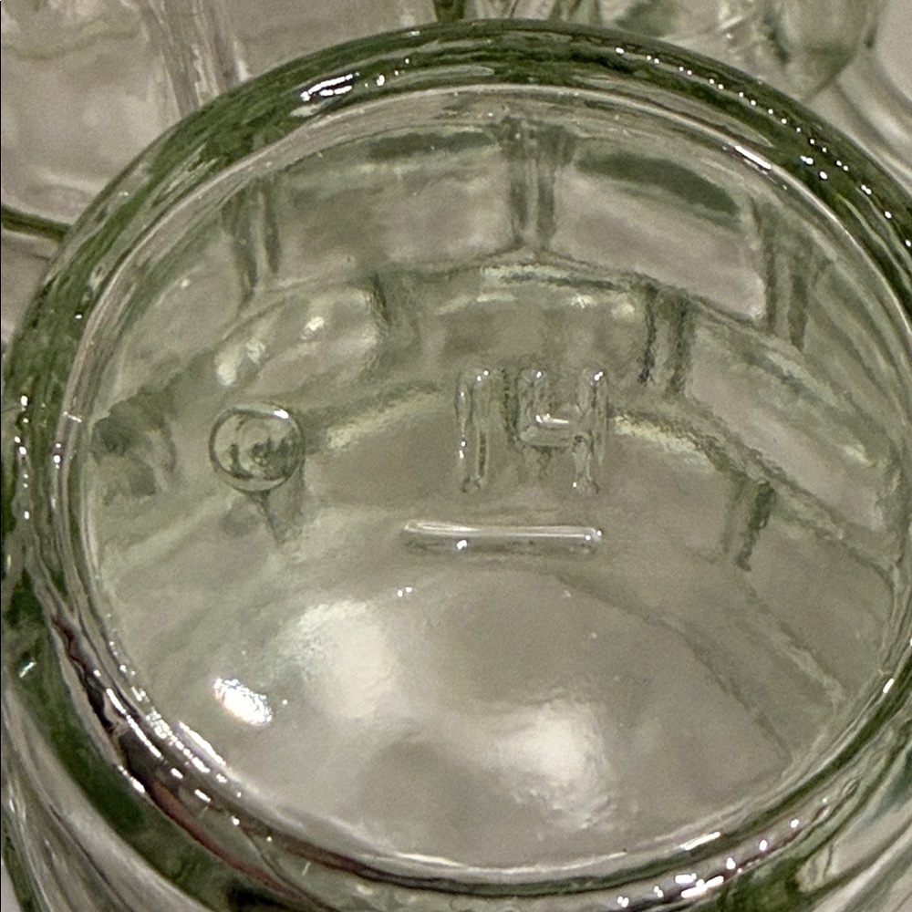 Vintage  Anchor Hocking Windowpane barrel-root beer mugs depression-era glass 4x - Picture 6 of 10